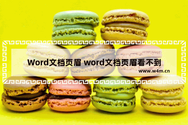 Word文档页眉 word文档页眉看不到了