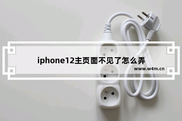 iphone12主页面不见了怎么弄