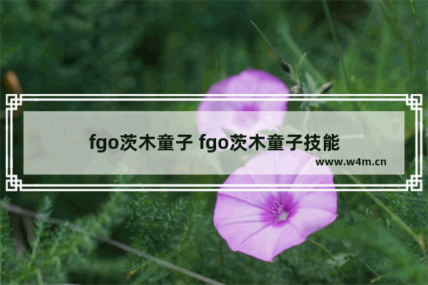 fgo茨木童子 fgo茨木童子技能