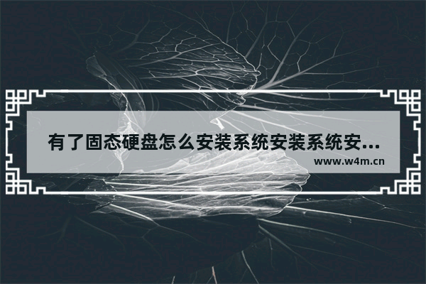 有了固态硬盘怎么安装系统安装系统安装教程 固态硬盘安装系统教程