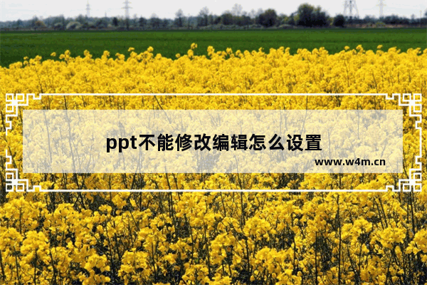 ppt不能修改编辑怎么设置