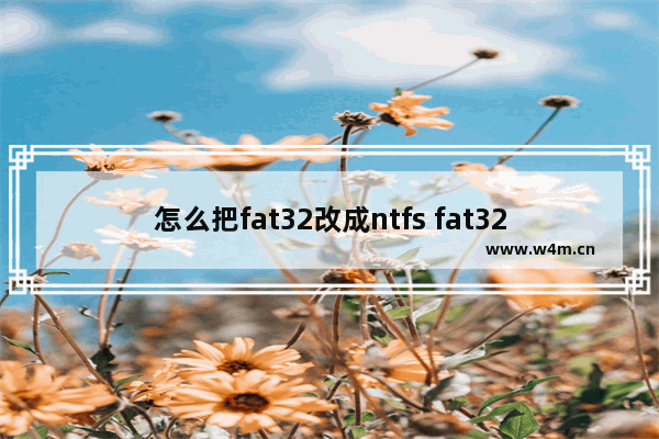 怎么把fat32改成ntfs fat32转ntfs，操作步骤简介