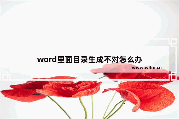 word里面目录生成不对怎么办