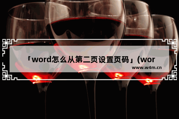 「word怎么从第二页设置页码」(word怎么从第二页设置页码为1)