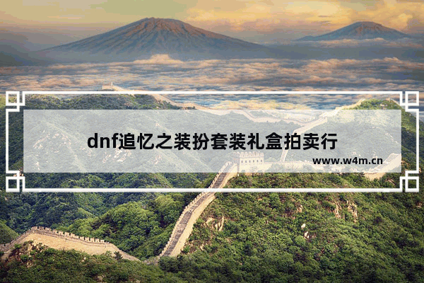 dnf追忆之装扮套装礼盒拍卖行