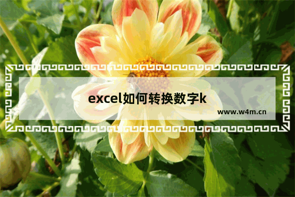 excel如何转换数字k