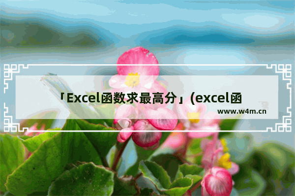 「Excel函数求最高分」(excel函数求最高分公式)