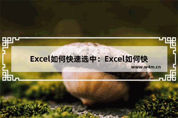 Excel如何快速选中：Excel如何快速选中一列