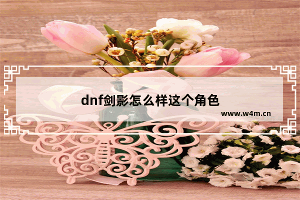 dnf剑影怎么样这个角色