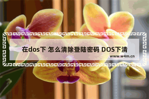 在dos下 怎么清除登陆密码 DOS下清除登录密码的方法