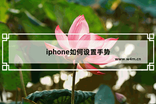 iphone如何设置手势