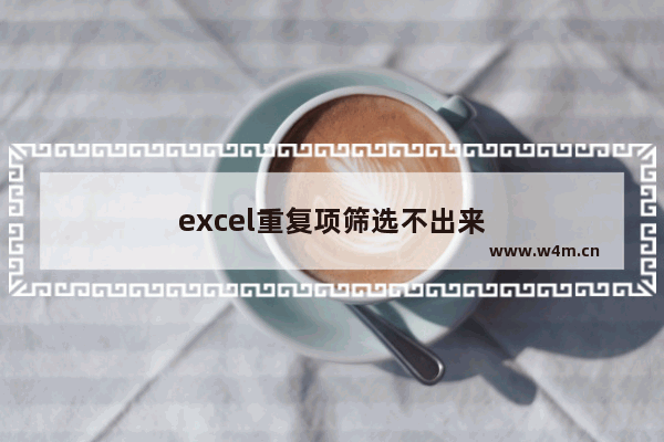 excel重复项筛选不出来