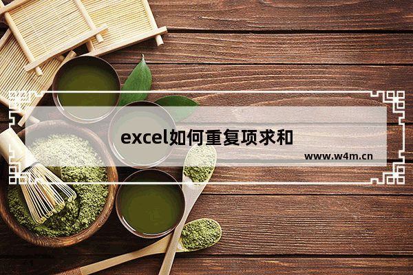 excel如何重复项求和