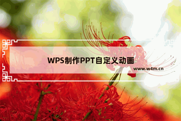 WPS制作PPT自定义动画