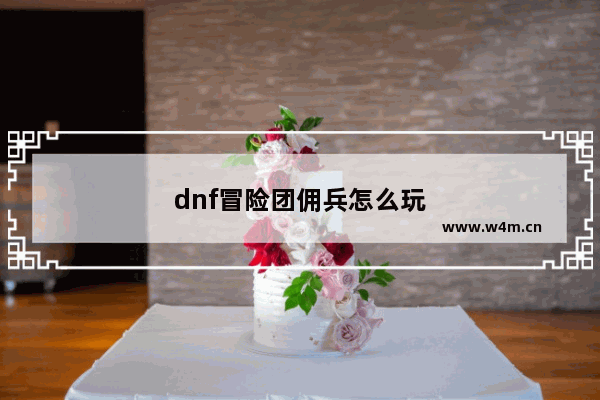 dnf冒险团佣兵怎么玩