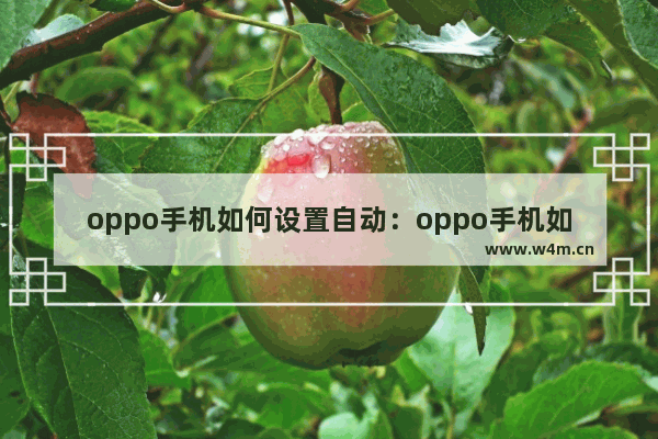 oppo手机如何设置自动：oppo手机如何设置自动锁屏时间