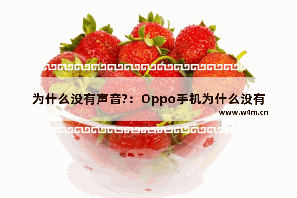 为什么没有声音?：Oppo手机为什么没有声音?