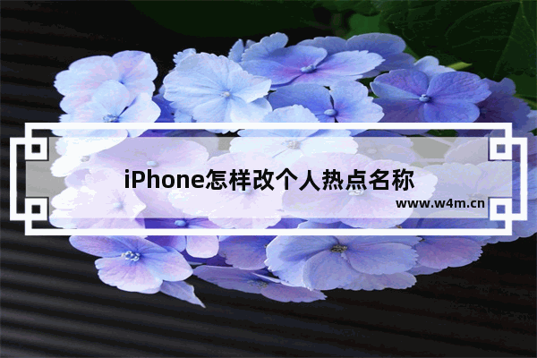 iPhone怎样改个人热点名称