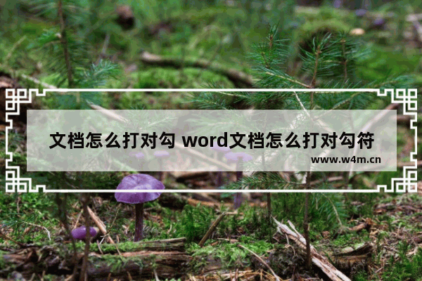 文档怎么打对勾 word文档怎么打对勾符号