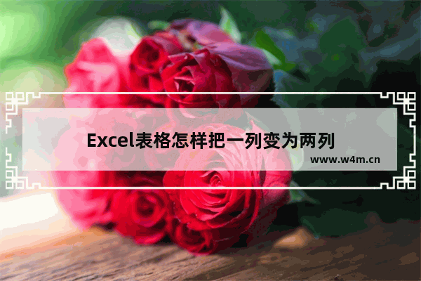 Excel表格怎样把一列变为两列