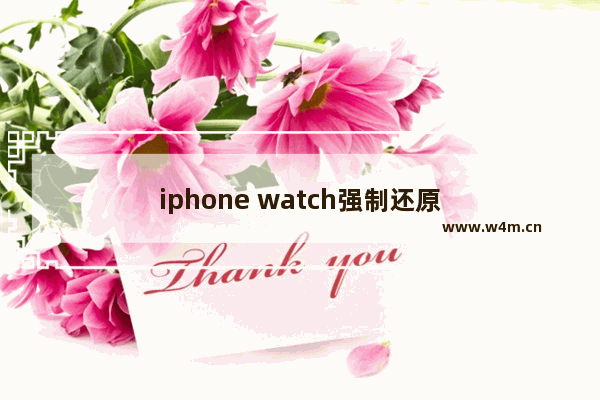 iphone watch强制还原