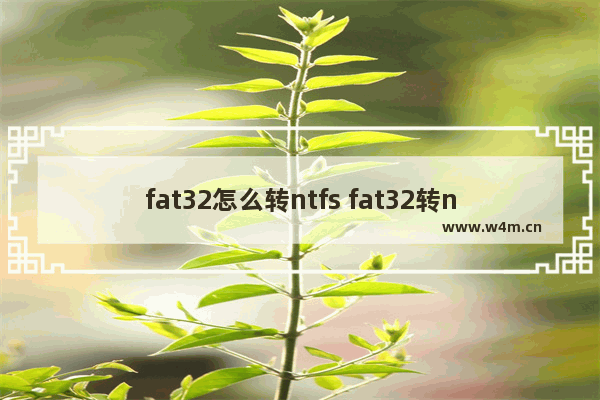 fat32怎么转ntfs fat32转ntfs的方法