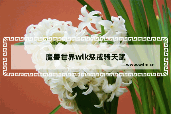 魔兽世界wlk惩戒骑天赋