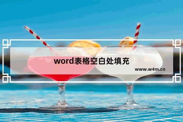 word表格空白处填充