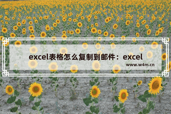 excel表格怎么复制到邮件：excel表格怎么复制到邮件带表格