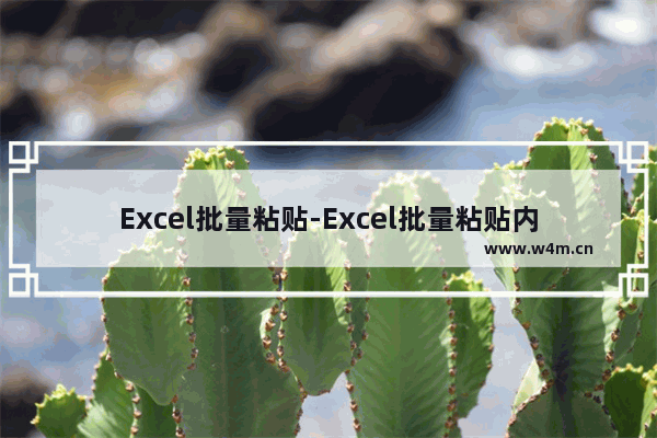 Excel批量粘贴-Excel批量粘贴内容