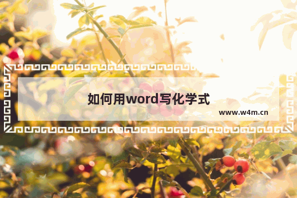 如何用word写化学式