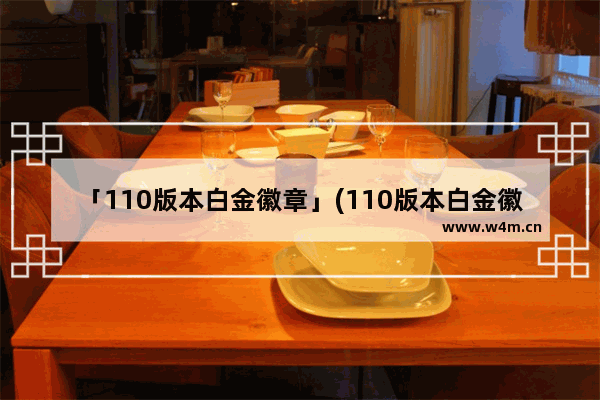 「110版本白金徽章」(110版本白金徽章跨界)