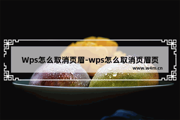 Wps怎么取消页眉-wps怎么取消页眉页脚的横线