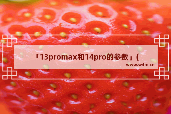 「13promax和14pro的参数」(13promax和14pro的参数对比)