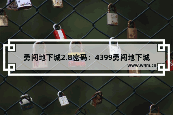 勇闯地下城2.8密码：4399勇闯地下城2.8密码