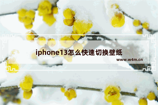 iphone13怎么快速切换壁纸