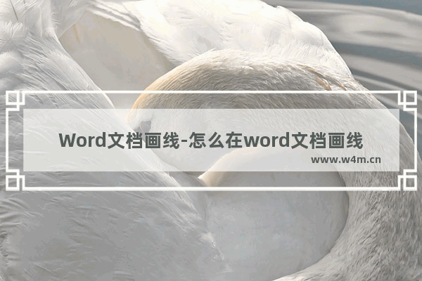 Word文档画线-怎么在word文档画线