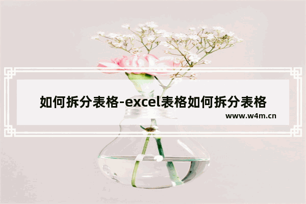 如何拆分表格-excel表格如何拆分表格内容