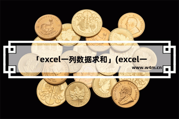 「excel一列数据求和」(excel一列数据求和怎么弄)