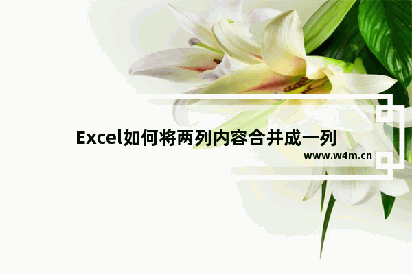 Excel如何将两列内容合并成一列