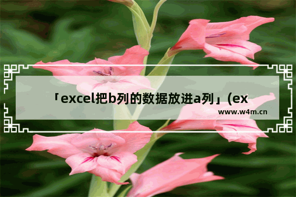 「excel把b列的数据放进a列」(excel把b列的数据放进a列后面)