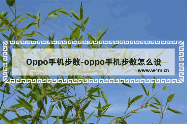 Oppo手机步数-oppo手机步数怎么设置