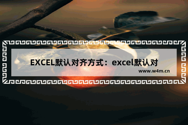 EXCEL默认对齐方式：excel默认对齐方式为右对齐