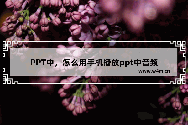 PPT中，怎么用手机播放ppt中音频