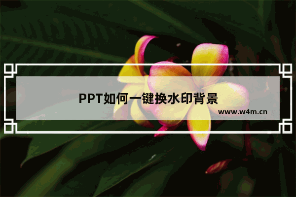 PPT如何一键换水印背景