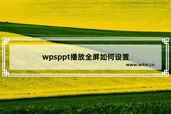 wpsppt播放全屏如何设置