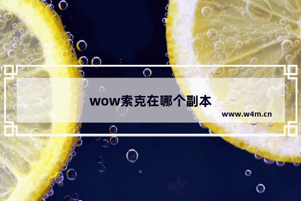 wow索克在哪个副本