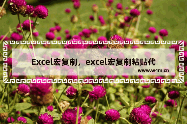 Excel宏复制，excel宏复制粘贴代码