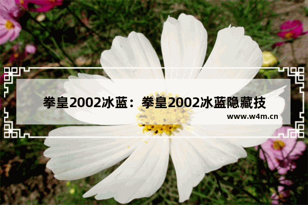 拳皇2002冰蓝：拳皇2002冰蓝隐藏技能