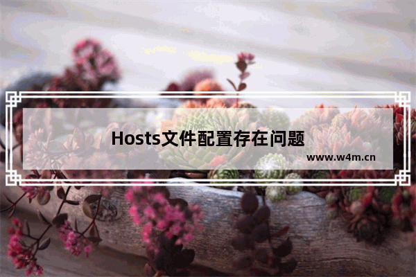 Hosts文件配置存在问题